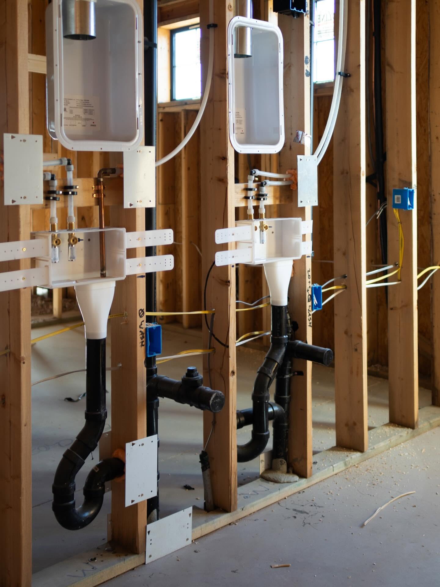 Bathroom rough-in plumbing installed by White Tanks Plumbing