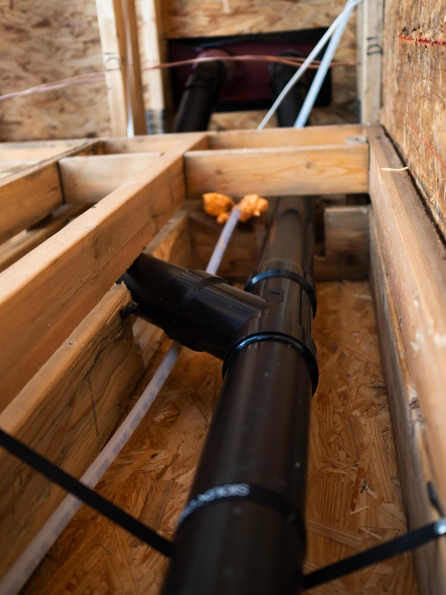 New construction drain and water line installation by White Tanks Plumbing